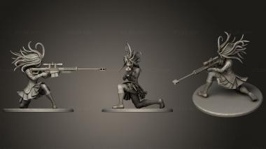 Military figurines Girl (4) 3d model